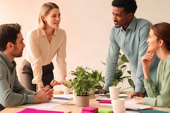 Team van Terneuzen Solutions in overleg aan een werktafel